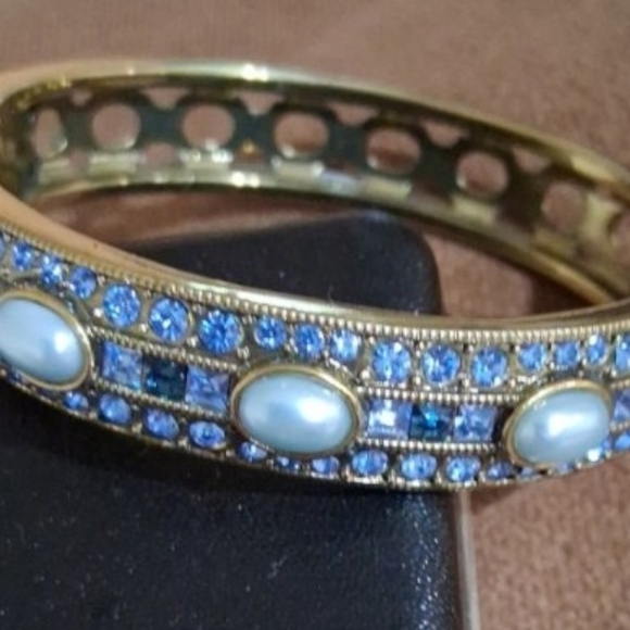 Heidi Daus Jewelry - Heidi Daus Gold Bracelet with Blue and White Accents BANGLE